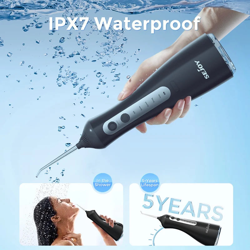Sejoy Portable Cordless Water Flosser With Six Oral Cleaning Jets