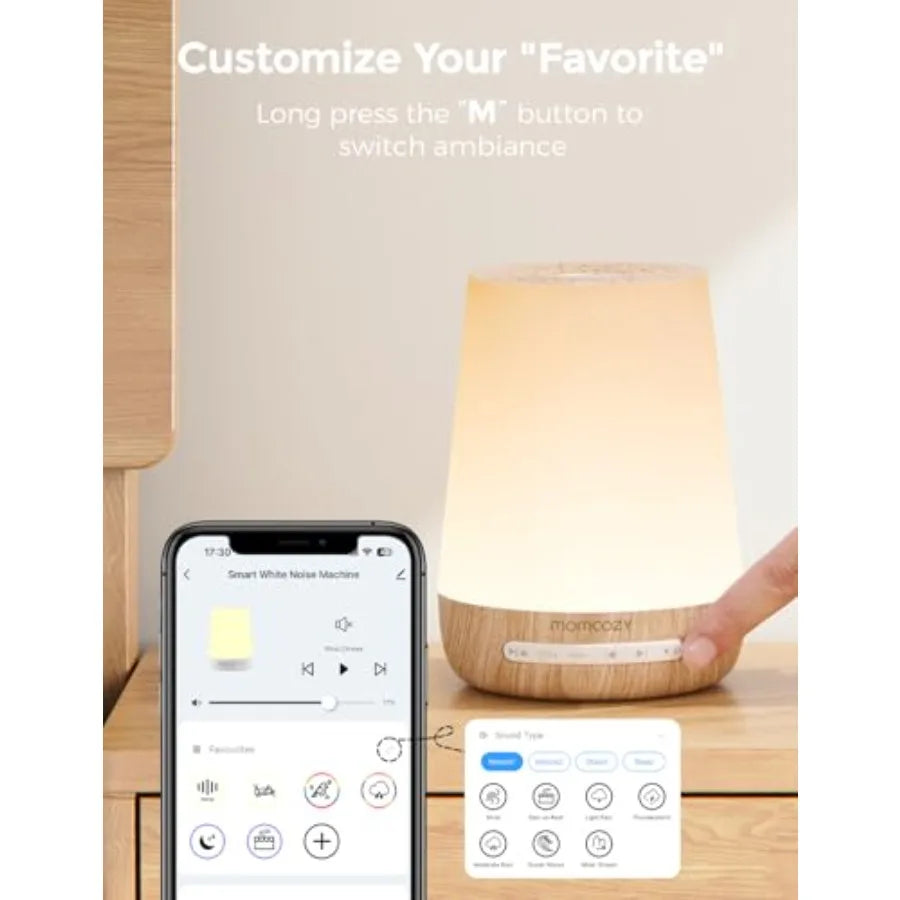 Baby White Noise Sound Machine With Night Light And 34 Soothing Sounds