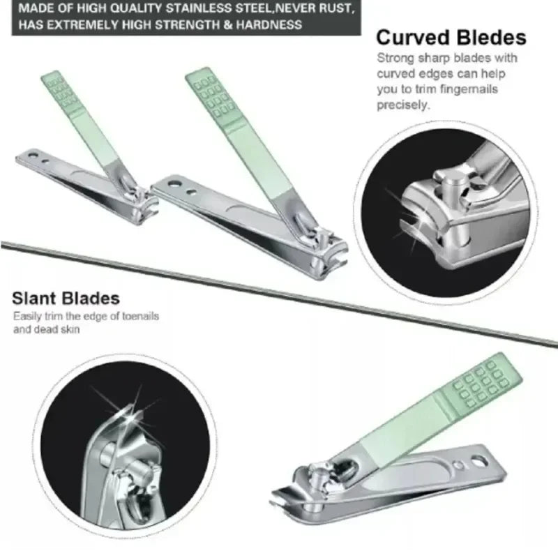 Stainless Steel Nail Clippers And Cuticle Nipper Travel Set