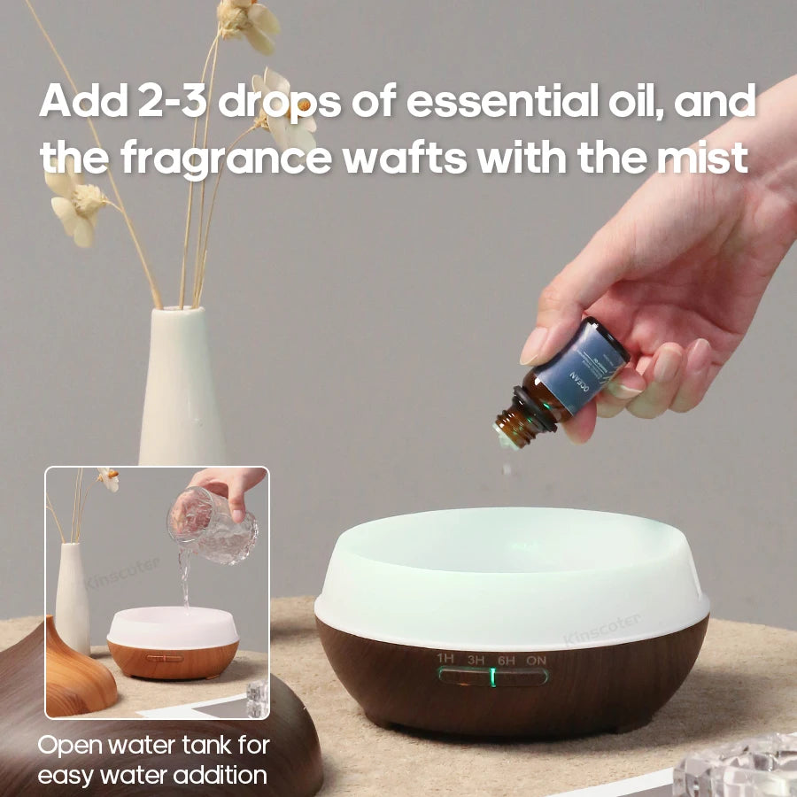 Kinscoter Wood Grain Aromatherapy Diffuser USB Humidifier