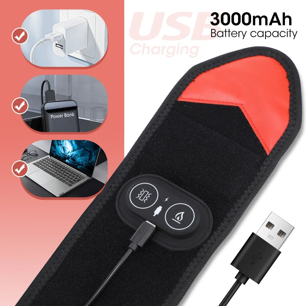 Hailicare Wireless Electric Hand Wrist Massager With Red Light Vibration