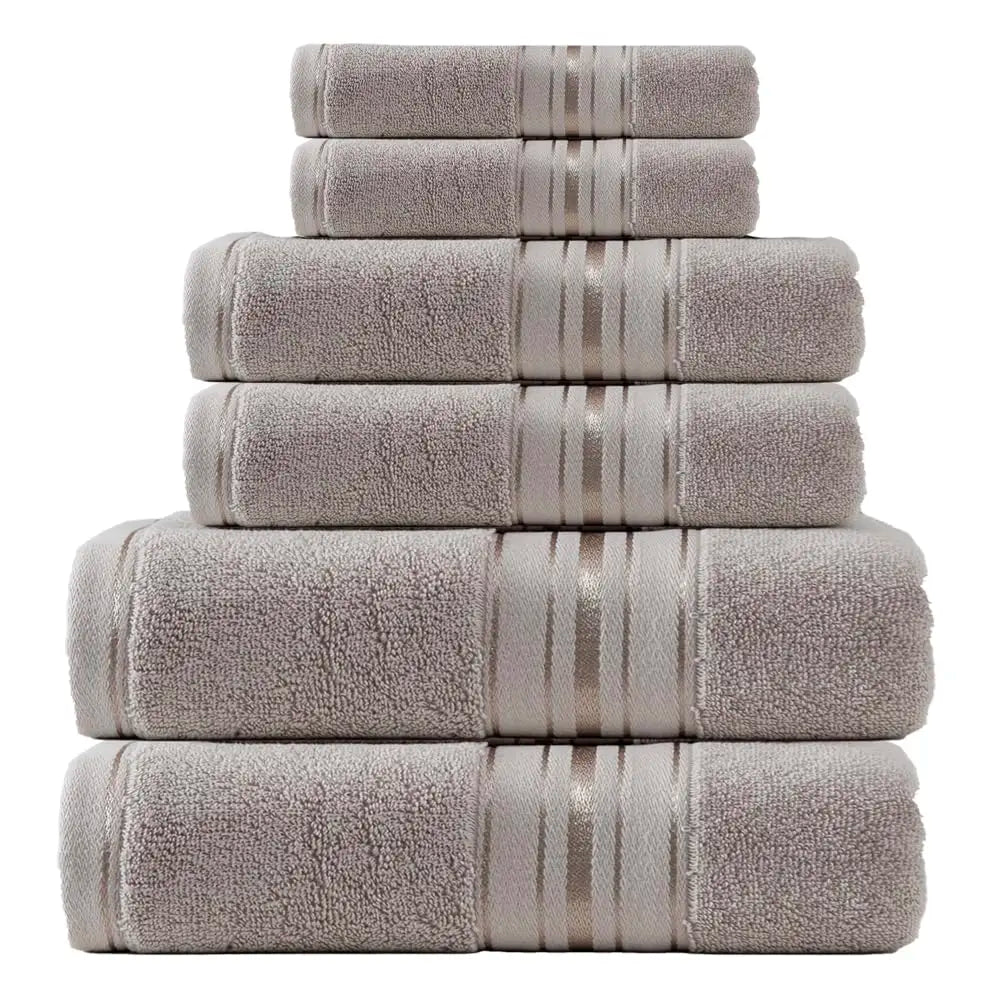 Luxury 6 Piece 100 Percent Cotton Turkish Towel Collection