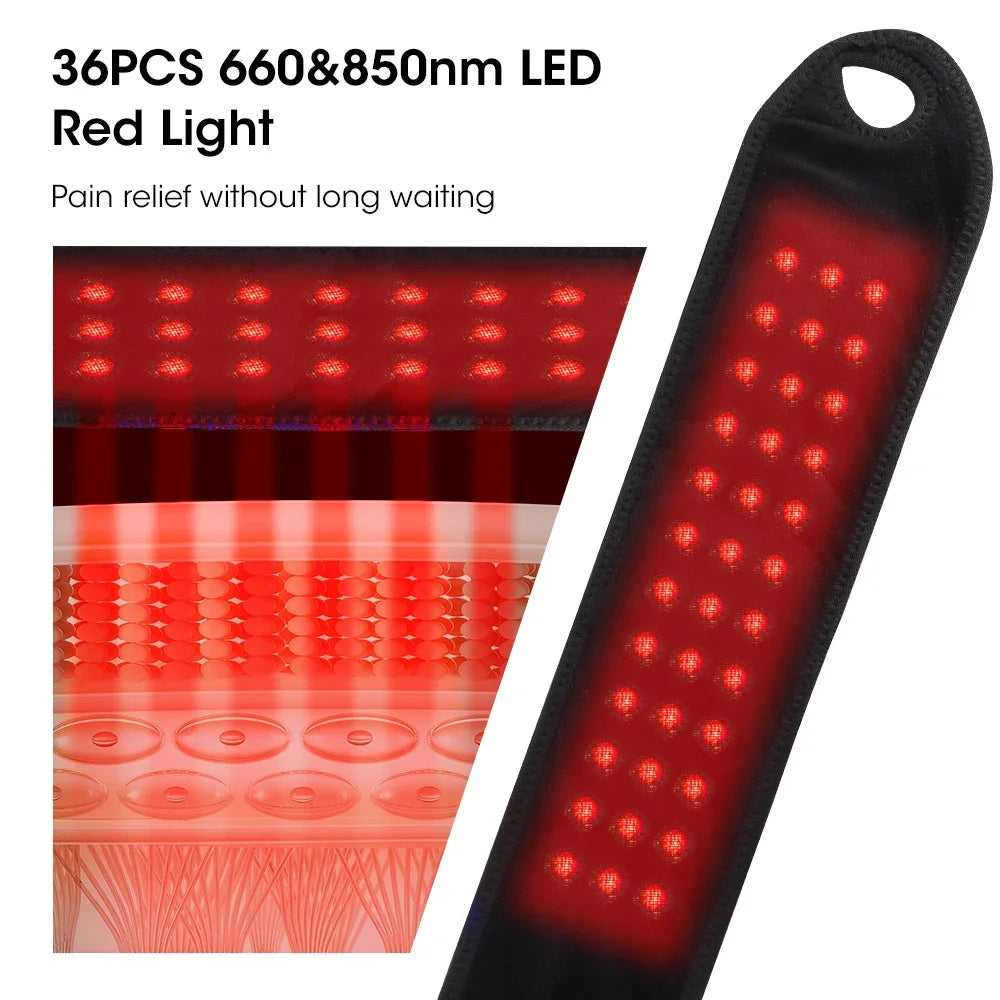 Hailicare Wireless Electric Hand Wrist Massager With Red Light Vibration