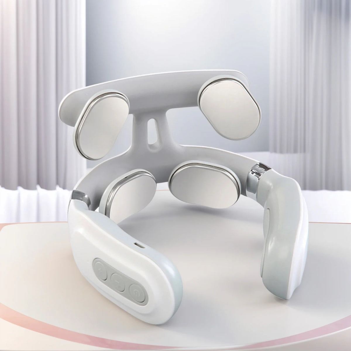 4 Head USB Rechargeable TENS Pulse Heating Neck Massager