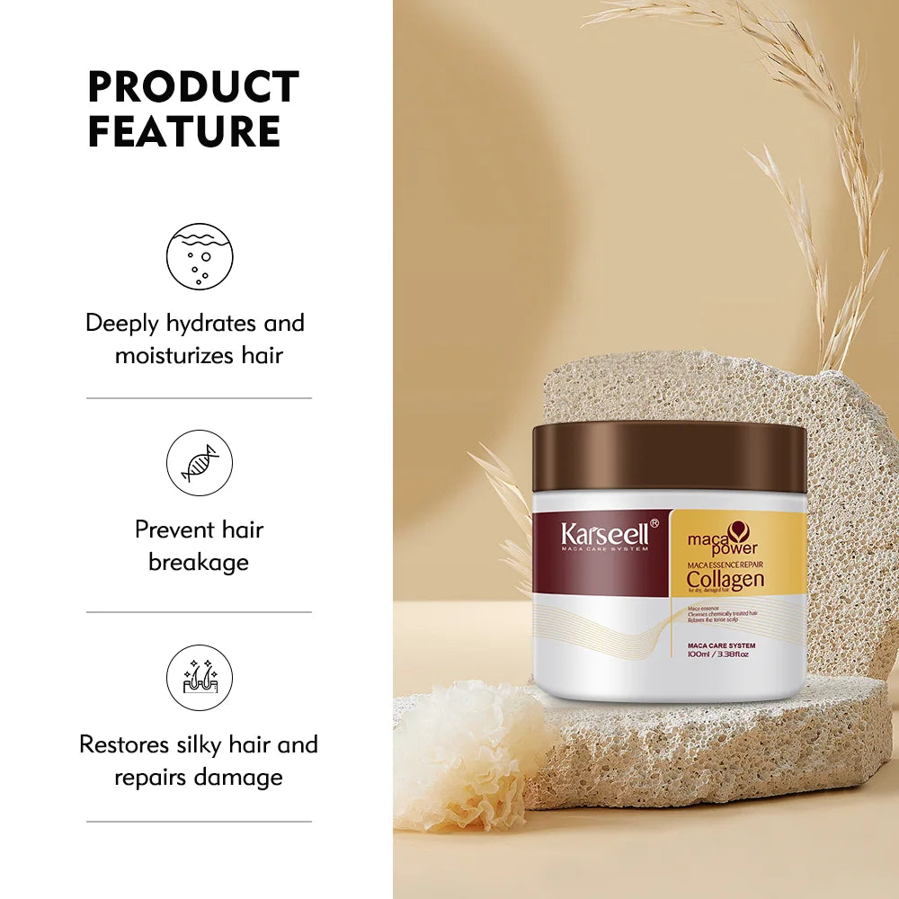 Karseell Collagen Hair Mask Deep Repair With Argan Oil For All Hair Types