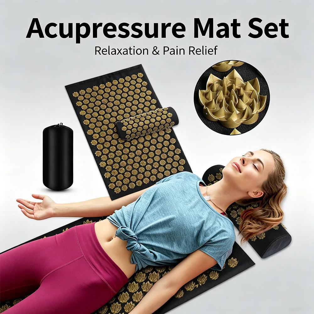ShaxyMsc Acupressure Mat Kuznetsov Spike Needle Massage Cushion Back Relief